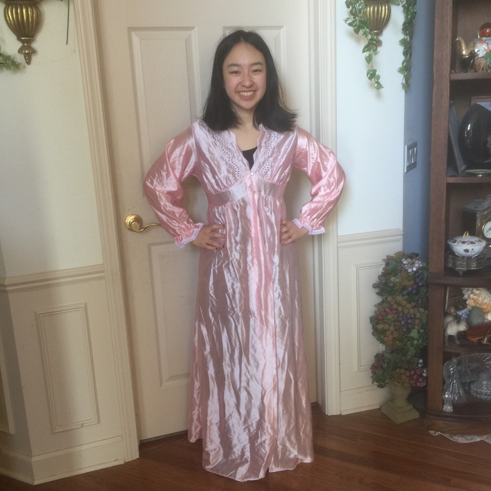 Pink Silky Nightgown